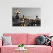 Puente Alexander III, Paris Canvas Afdruk (Insitu (Woonkamer))