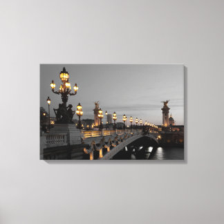 Puente Alexander III, Paris Canvas Afdruk