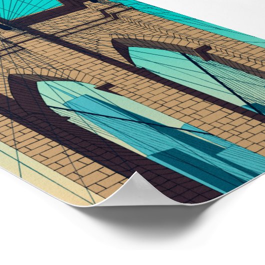 Puente de Brooklyn Poster (Hoek)