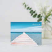 puente de la playa de Alcudia en Mallorca Briefkaart (Staand voorkant)