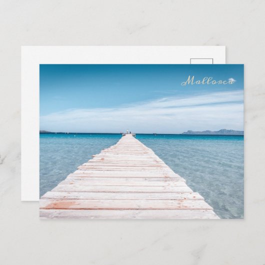 puente de la playa de Alcudia en Mallorca Briefkaart (Voorkant / Achterkant)