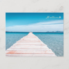 puente de la playa de Alcudia en Mallorca Briefkaart