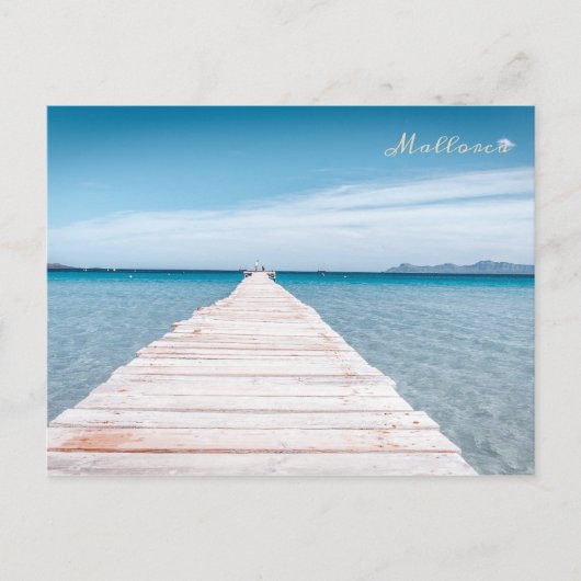 puente de la playa de Alcudia en Mallorca Briefkaart (Voorkant)