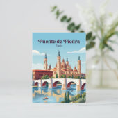 Puente de Piedra Spanje Briefkaart (Staand voorkant)
