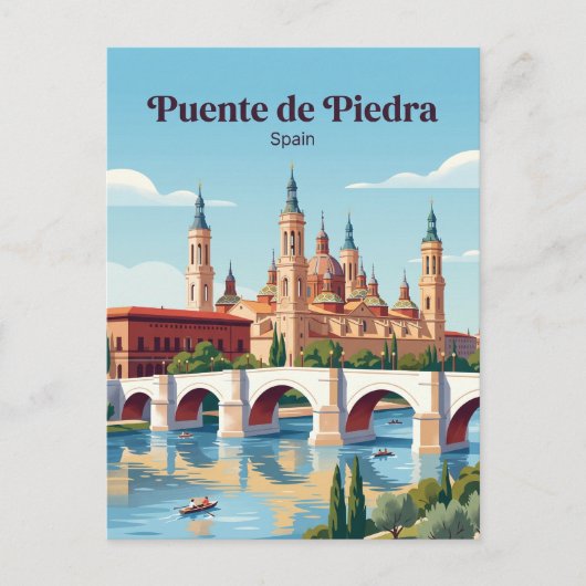 Puente de Piedra Spanje Briefkaart (Voorkant)