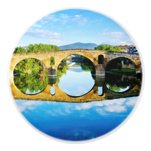 Puente La Reina Keramische Knop (Voorkant)