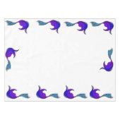 Pueple and Blue Mermaid Tail Tablecloth Tafelkleed (Voorkant (Horizontaal))