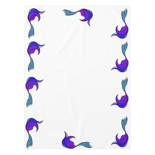 Pueple and Blue Mermaid Tail Tablecloth Tafelkleed (Voorkant)