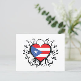 Puero Rico Flag Boricua Cute Simple Briefkaart