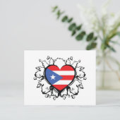 Puero Rico Flag Boricua Cute Simple Briefkaart (Staand voorkant)