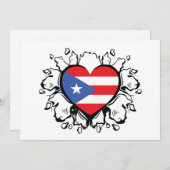 Puero Rico Flag Boricua Cute Simple Kaart (Voorkant / Achterkant)