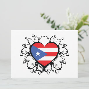 Puero Rico Flag Boricua Cute Simple Kaart