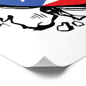 Puero Rico Flag Boricua Cute Simple Poster (Hoek)