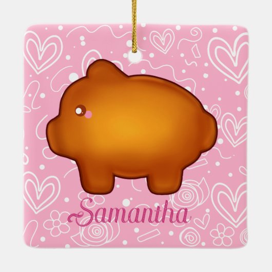 Puerquito de Piloncillo Pan Dulce Keramisch Ornament (Achterkant)