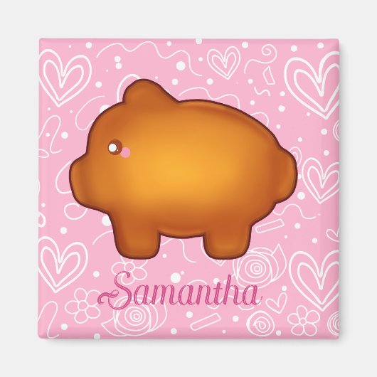 Puerquito de Piloncillo Pan Dulce Magneet (Voorkant)