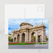 Puerta de Alcala, Madrid, Spanje Briefkaart (Voorkant / Achterkant)