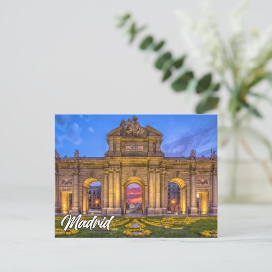 Puerta de Alcala, Madrid, Spanje Briefkaart (Staand voorkant)