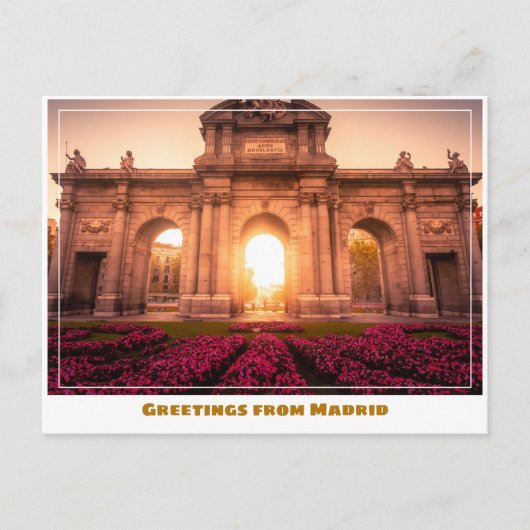 Puerta de Alcalá Madrid Spanje Modern Briefkaart (Voorkant)