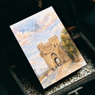 Puerta del Sol, Zonnewacht, Toledo, Spanje   Herin Briefkaart