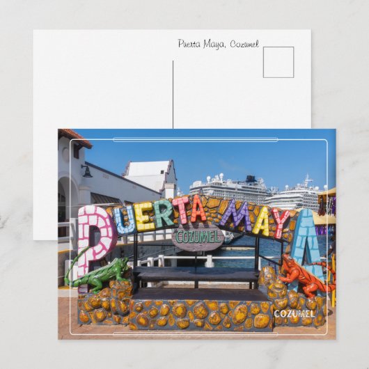 Puerta Maya Cozumel Ansichtkaart Briefkaart (Voorkant / Achterkant)
