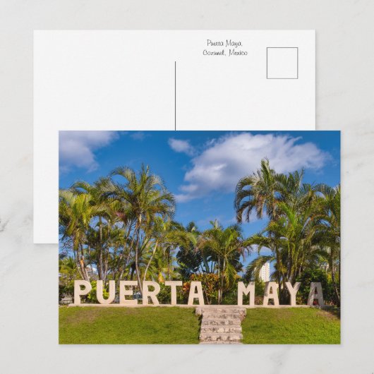 Puerta Maya Paradijs Briefkaart (Voorkant / Achterkant)