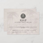 Puerta Vallarta Passport Wedding RSVP Kaart (Voorkant / Achterkant)