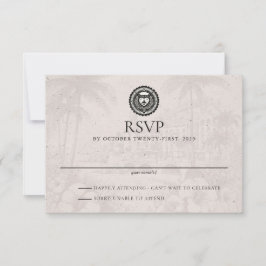 Puerta Vallarta Passport Wedding RSVP Kaart