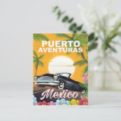 Puerto Aventuras Mexico reisposter Briefkaart (Staand voorkant)