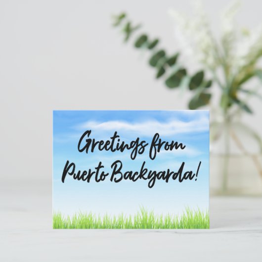 Puerto Backyarda Cheap Vacation Briefkaart (Staand voorkant)