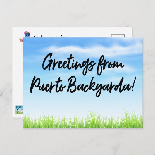 Puerto Backyarda Cheap Vacation Briefkaart (Voorkant / Achterkant)