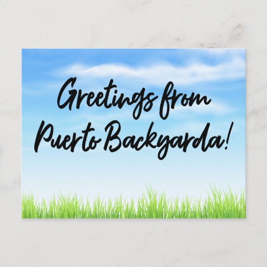 Puerto Backyarda Cheap Vacation Briefkaart (Voorkant)