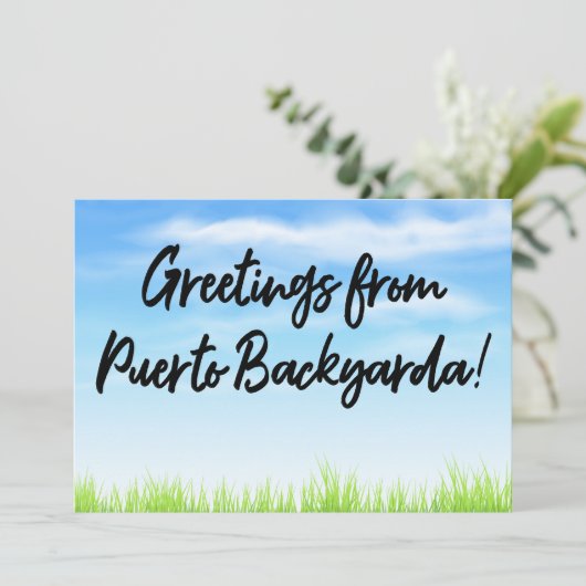 Puerto Backyarda Cheap Vacation Kaart (Staand voorkant)