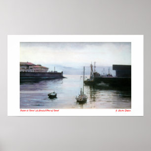 Puerto de Ferrol (A Coruña)/haven van Ferrol Poster