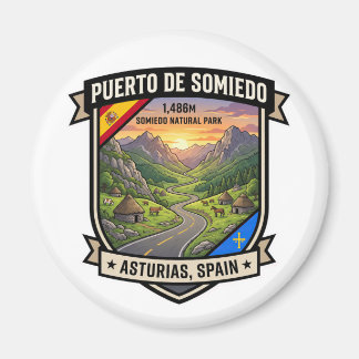 Puerto de Somiedo Asturias Bergweg Magneet