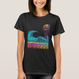 Puerto Escondido Retro 80s Stijl Vintage Vaporwav T-shirt