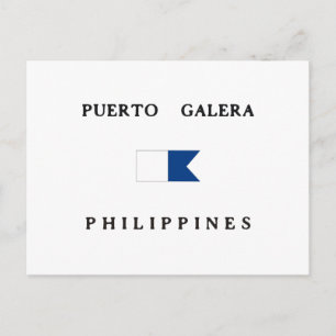 Puerto Galera Filippijnen Alpha Dive Flag Briefkaart