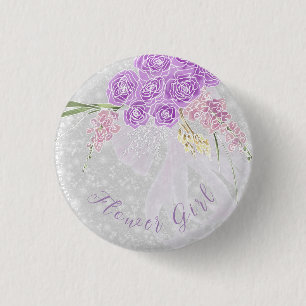 Puerto Madero bloemenmeisje doorzichtige strik Boe Ronde Button 3,2 Cm