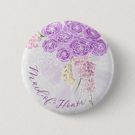 Puerto Madero strakke boog op grijze Maid-of-Honor Ronde Button 5,7 Cm