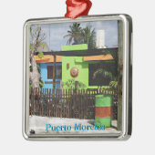 Puerto Morelos Casa Metalen Ornament (Links)