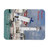 Puerto Morelos Lighthouse Magnet Magneet (Horizontaal)