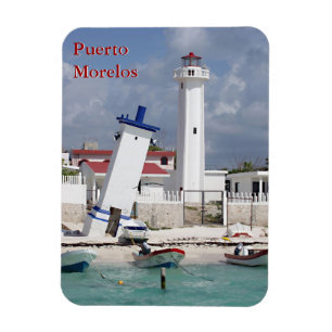 Puerto Morelos Lighthouse Magnet Magneet