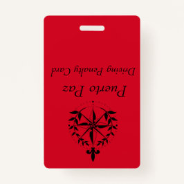 Puerto Paz - Driving Penalty Card (rood) Badge