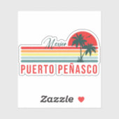 Puerto Peñasco Mexico Beach 60  Palm Trees Sticker (Vel)