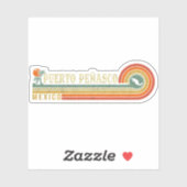 Puerto Peñasco Mexico Beach  Palm Trees 60 s Sticker (Vel)