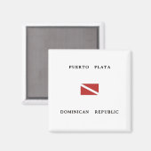 Puerto Plata Dominicaanse Republiek Duikvlag Magneet (Voorkant / Achterkant)