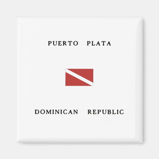 Puerto Plata Dominicaanse Republiek Duikvlag Magneet (Voorkant)