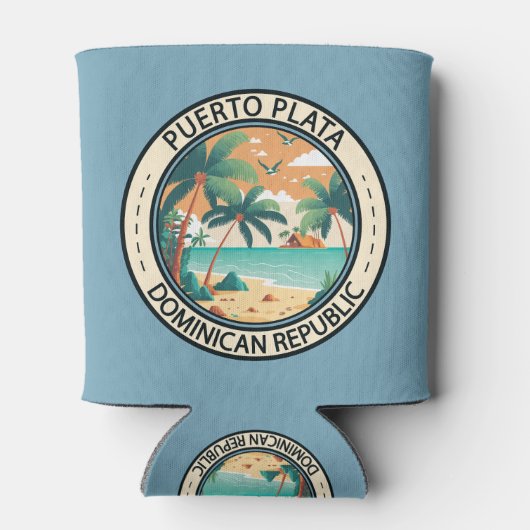 Puerto Plata Dominicaanse Republiek Hut Badge Blikjeskoeler (Achterkant)