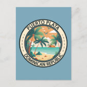 Puerto Plata Dominicaanse Republiek Hut Badge Briefkaart (Voorkant)