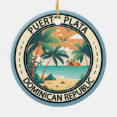 Puerto Plata Dominicaanse Republiek Hut Badge Keramisch Ornament (Achterkant)