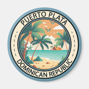 Puerto Plata Dominicaanse Republiek Hut Badge Magneet
